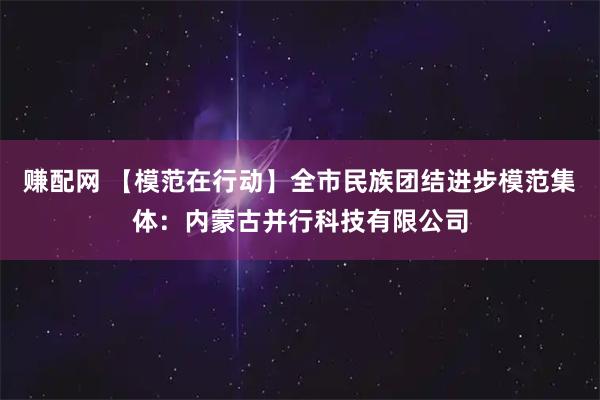 赚配网 【模范在行动】全市民族团结进步模范集体：内蒙古并行科技有限公司